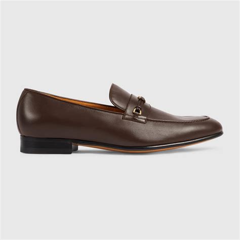 mens gucci brown loafers|men's loafer with interlocking g.